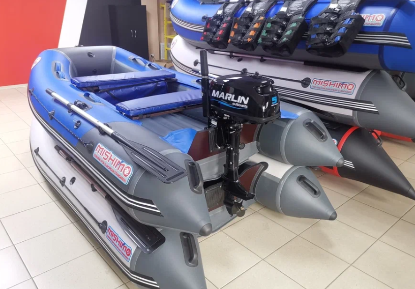 КОМПЛЕКТ ЛОДКА MISHIMO LITE 315 + МОТОР 5л.с в Абакане