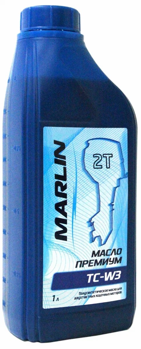 МАСЛО ПОЛУСИНТЕТИЧЕСКОЕ MARLIN ПРЕМИУМ 2Т, TC-W3, 1 ЛИТР в Абакане