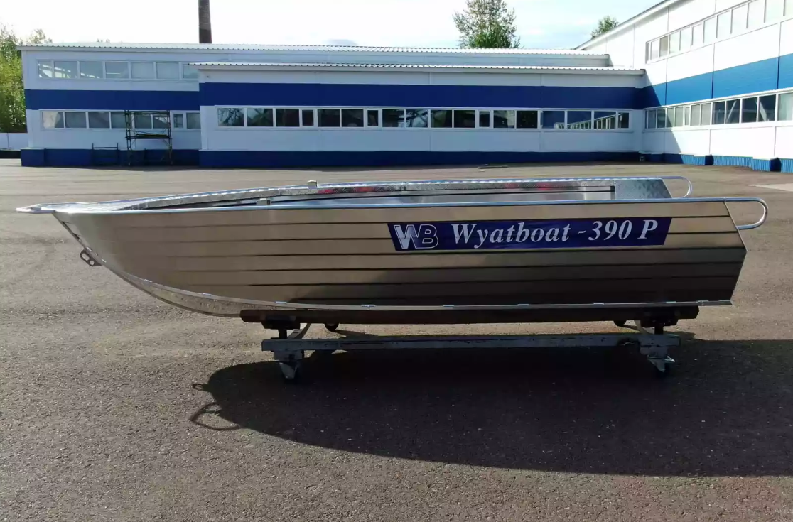 Алюминиевая лодка Wyatboat-390РМ увеличенный борт в Абакане