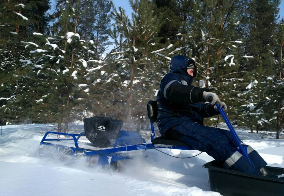 Мотобуксировщик толкач Альбатрос-XL8 с модулем. С фарой, склизы в Абакане