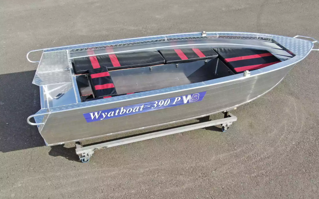 Алюминиевая лодка Wyatboat-390РМ увеличенный борт в Абакане