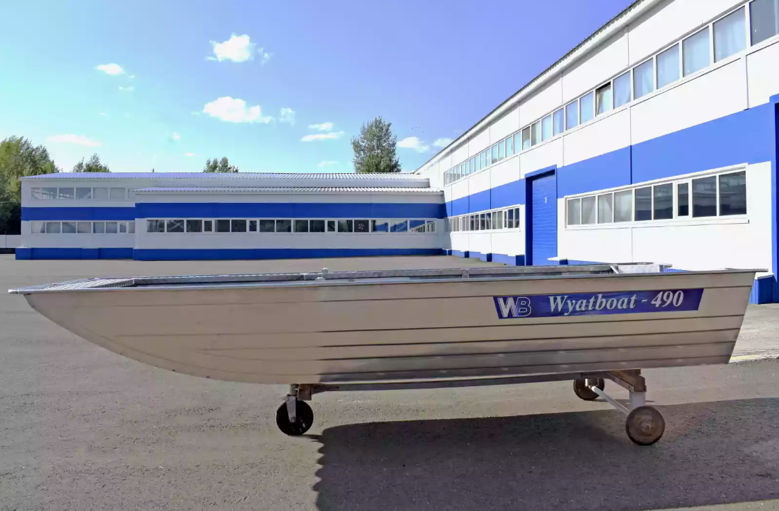 Алюминиевая лодка Wyatboat-490 Jonboat в Абакане