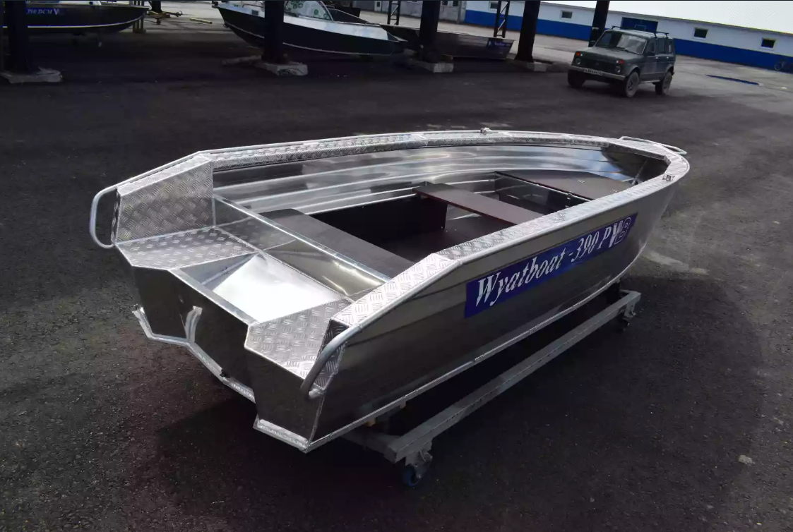 Алюминиевая лодка Wyatboat-390Р Увеличенный борт в Абакане