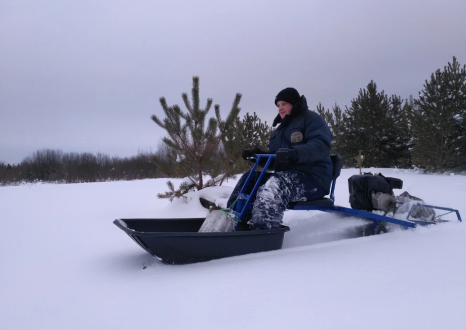 Мотобуксировщик толкач Альбатрос-XL8 с модулем. С фарой, склизы в Абакане