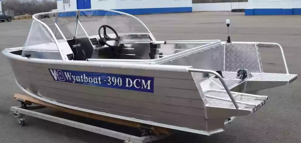 Алюминиевая лодка Wyatboat-390 DCM Увеличенный борт в Абакане