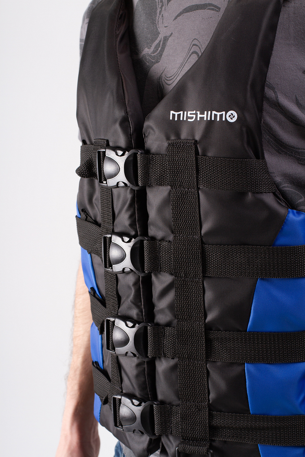 Жилет спасательный MISHIMO PRO Премиум качества Черно-синий в Абакане