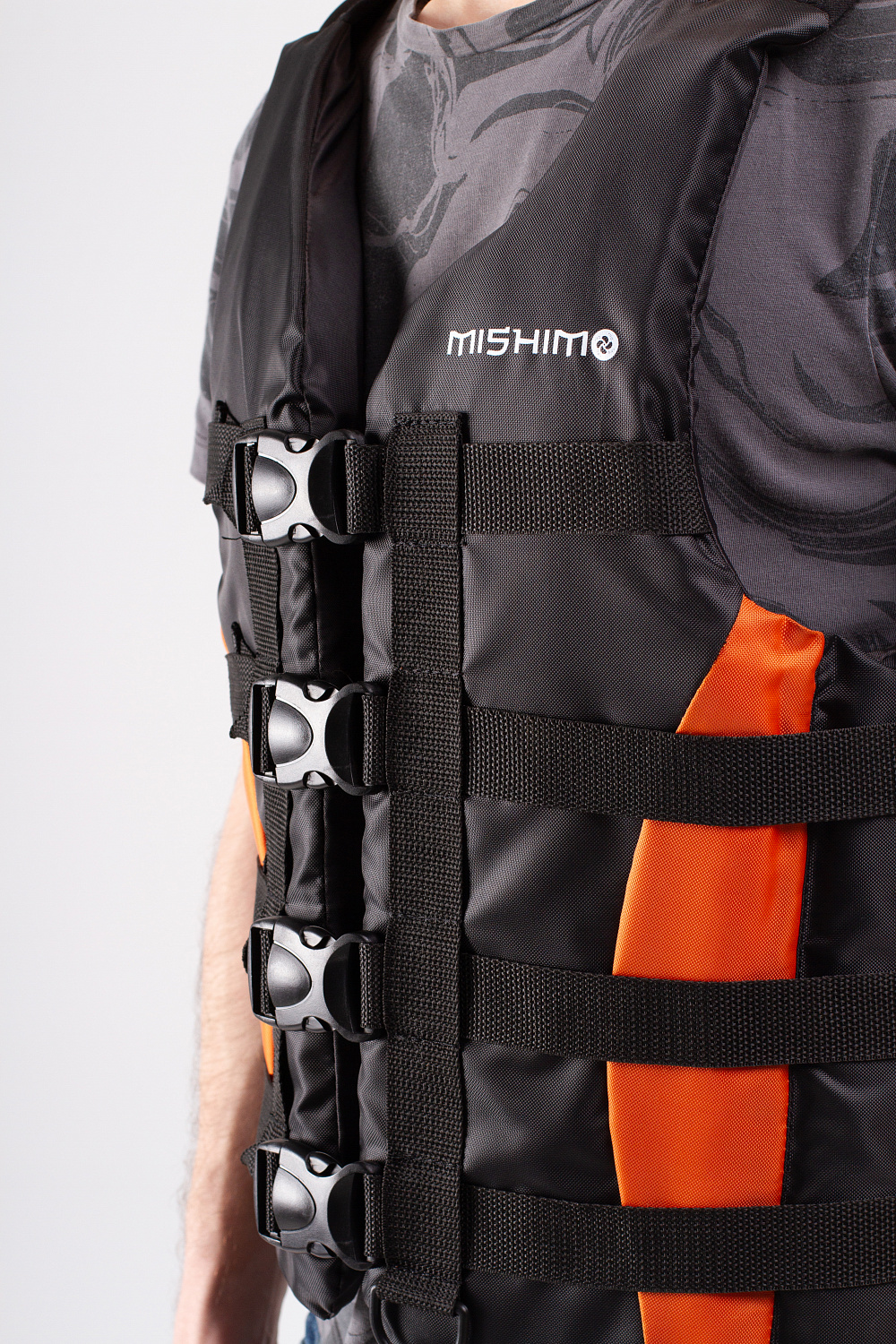 Жилет спасательный MISHIMO PRO Премиум качества Черно-оранжевый в Абакане